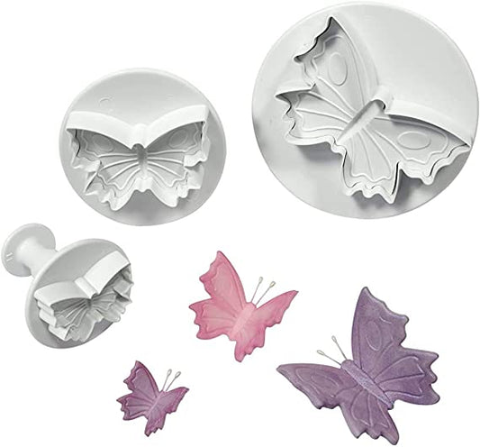 PME Veined Butterfly Plunger Cutter Set, 3 Pack