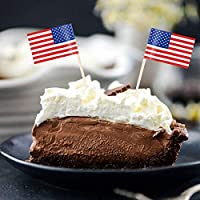 American Flag Pick, 1.5" wide, 25 Pack