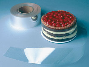 Clear Cake Collar/Band, 3.5"x 28.5" Pre-Cut Strips, 10 pack