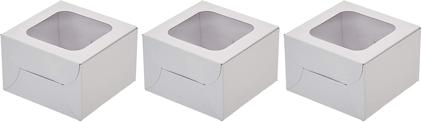 Cupcake Box, Single, White, 3 Pack