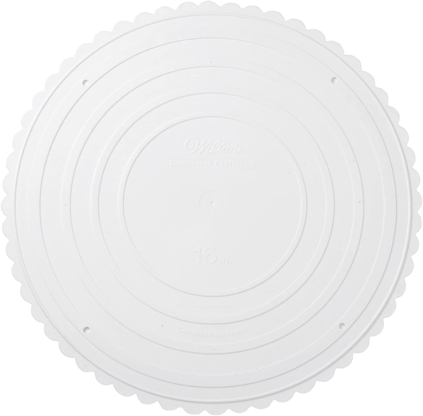 Round Separator Plate, 15" Scalloped Edge