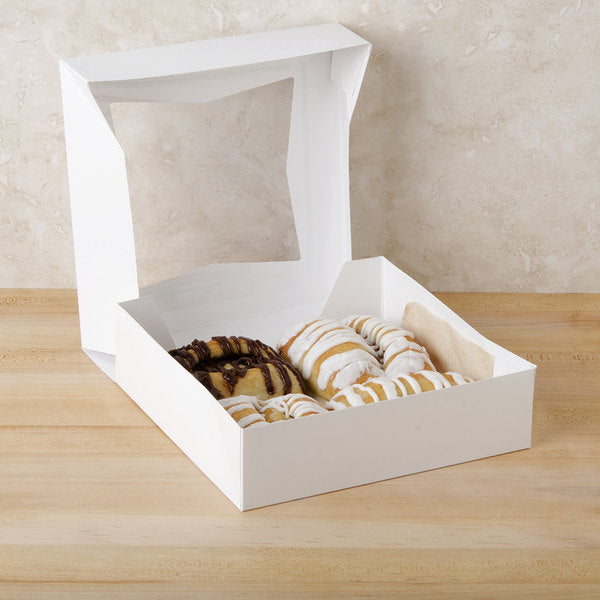 Pie Box with Window, 9" x 9" x 2-1/2"
