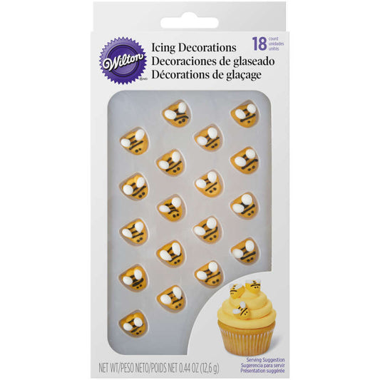 Bumble Bee Icing Decorations, 18 Pack