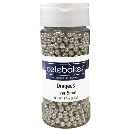 Dragees Silver, #1 (4mm), 3.7oz