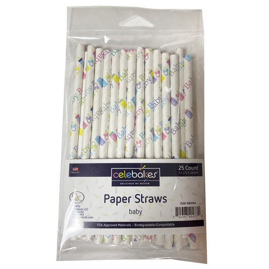 Cake Pop Sticks Paper Staws, Baby