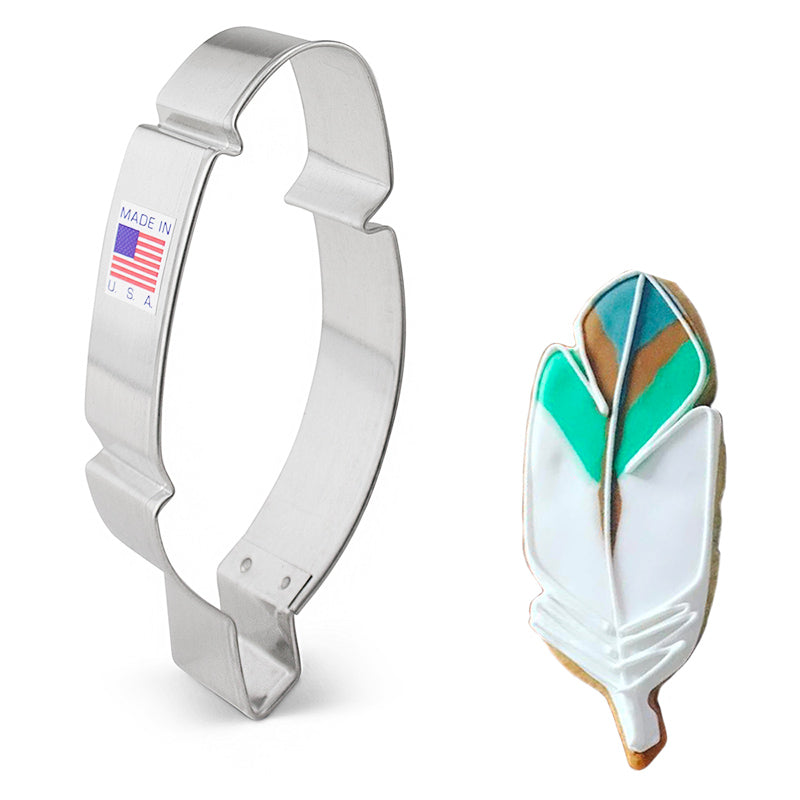 Feather Cookie Cutter, 4.5"