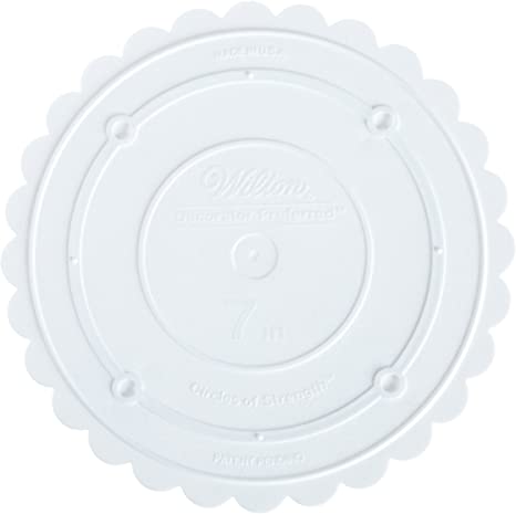 Round Separator Plate, 6" Scalloped Edge