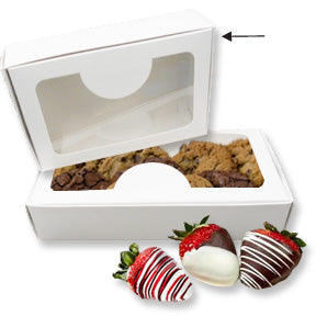 White Box with Window, 1/2 lb