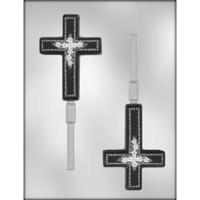 Large Cross with Flowers Pop 3 cavity