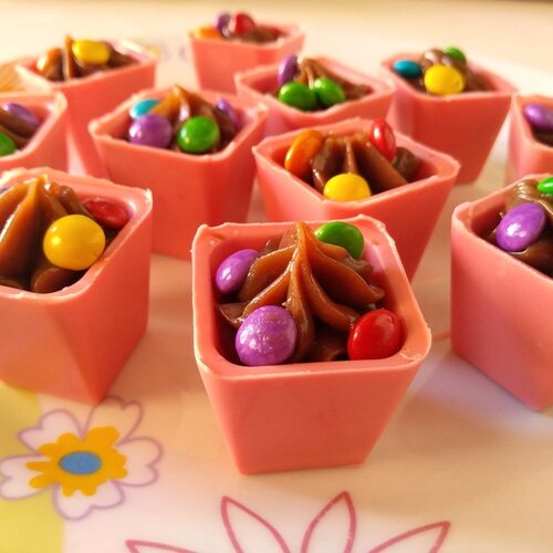 Mini Square Dessert Cup Mold, 3 part