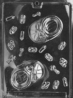 Bootie 3D Pour Box Mold with Accessories