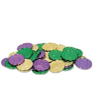Mardi Gras Coins, 12 Pack