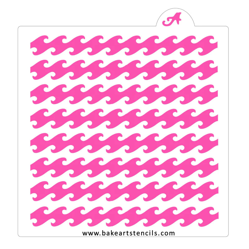 Beach Waves Pattern Cookie Stencil