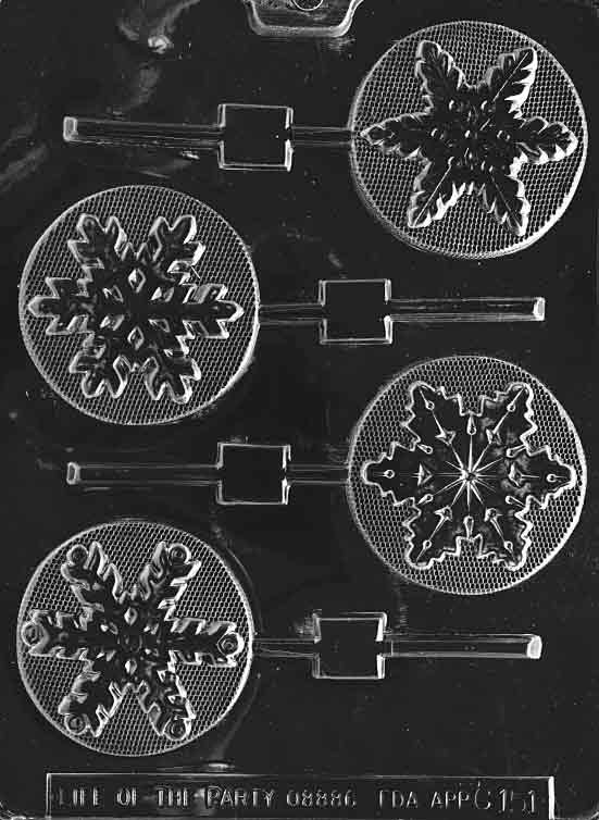 Snowflake On Round Pop