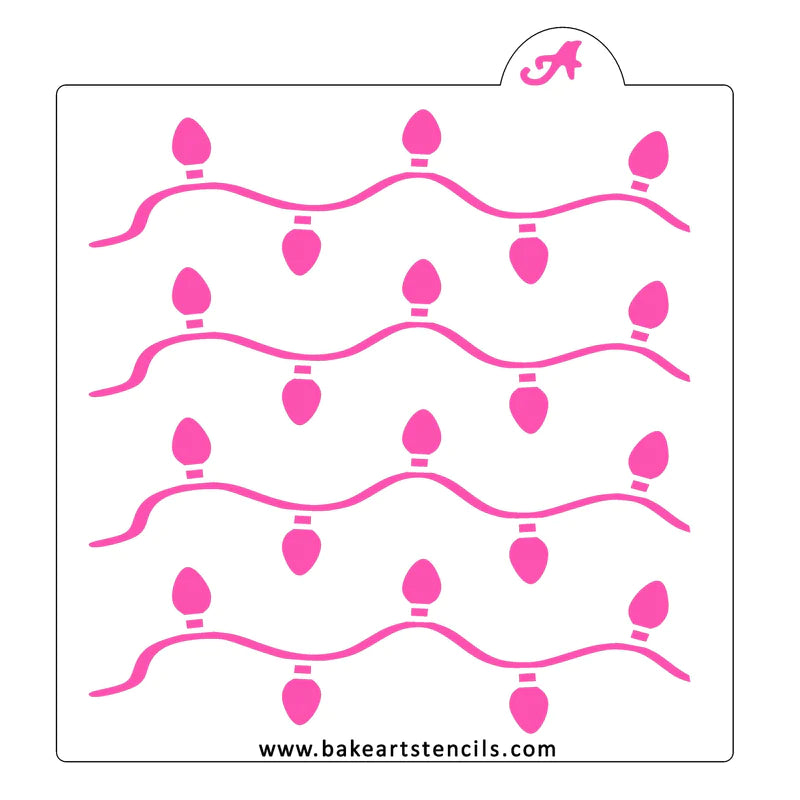 Holiday Lights Pattern Cookie Stencil