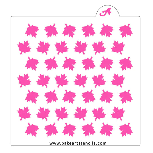 Maple Leaves Pattern Cookie Stencil