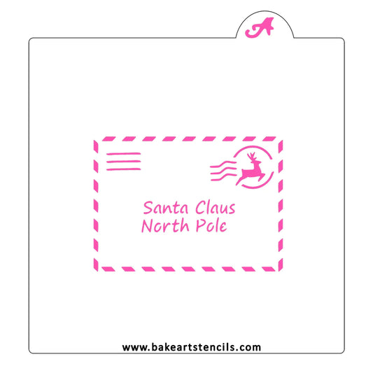 North Pole Envelope Cookie Stencil