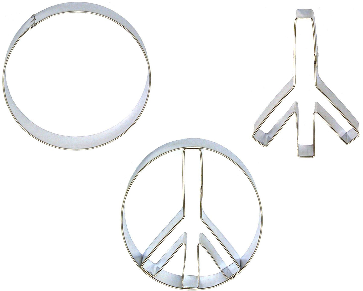 Peace Sign Cookie Cutter, 3.5", 2 Piece