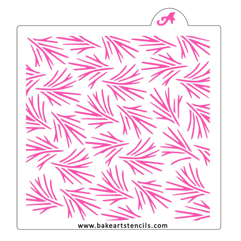 Pine Needles Pattern Cookie Stencil