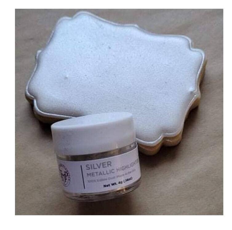EDIBLE Silver Metallic Highlighter, 4g