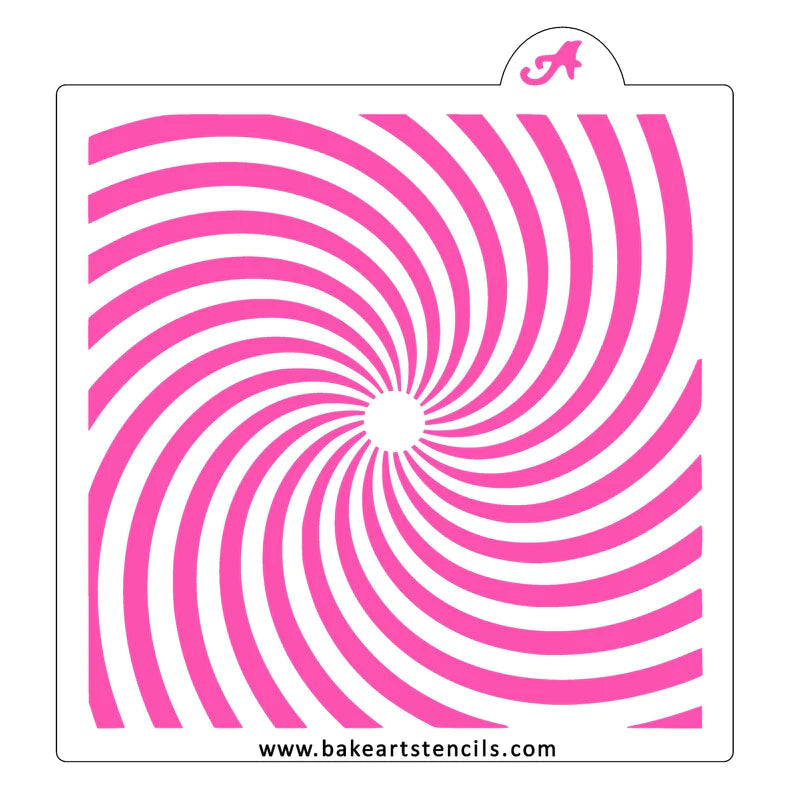 Swirly Sunburst Pattern Cookie Stencil