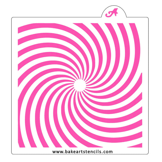 Swirly Sunburst Pattern Cookie Stencil