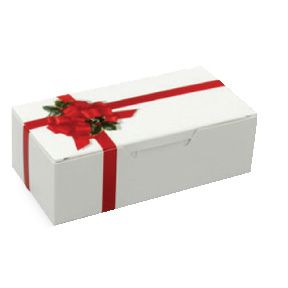 Ribbon & Holly Box, 1/2 lb, 1 Piece