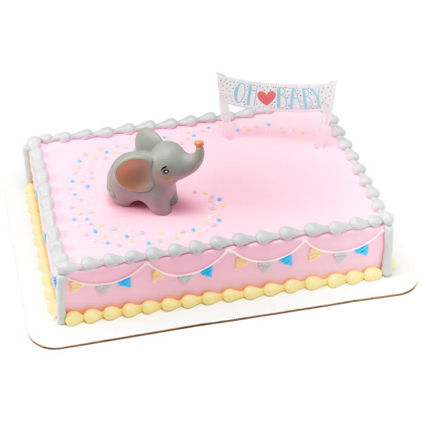Oh Baby Elephant Cake Topper Set