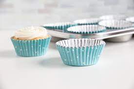 Foil Lined Bake Cup, Elegant Blue, 32 pack