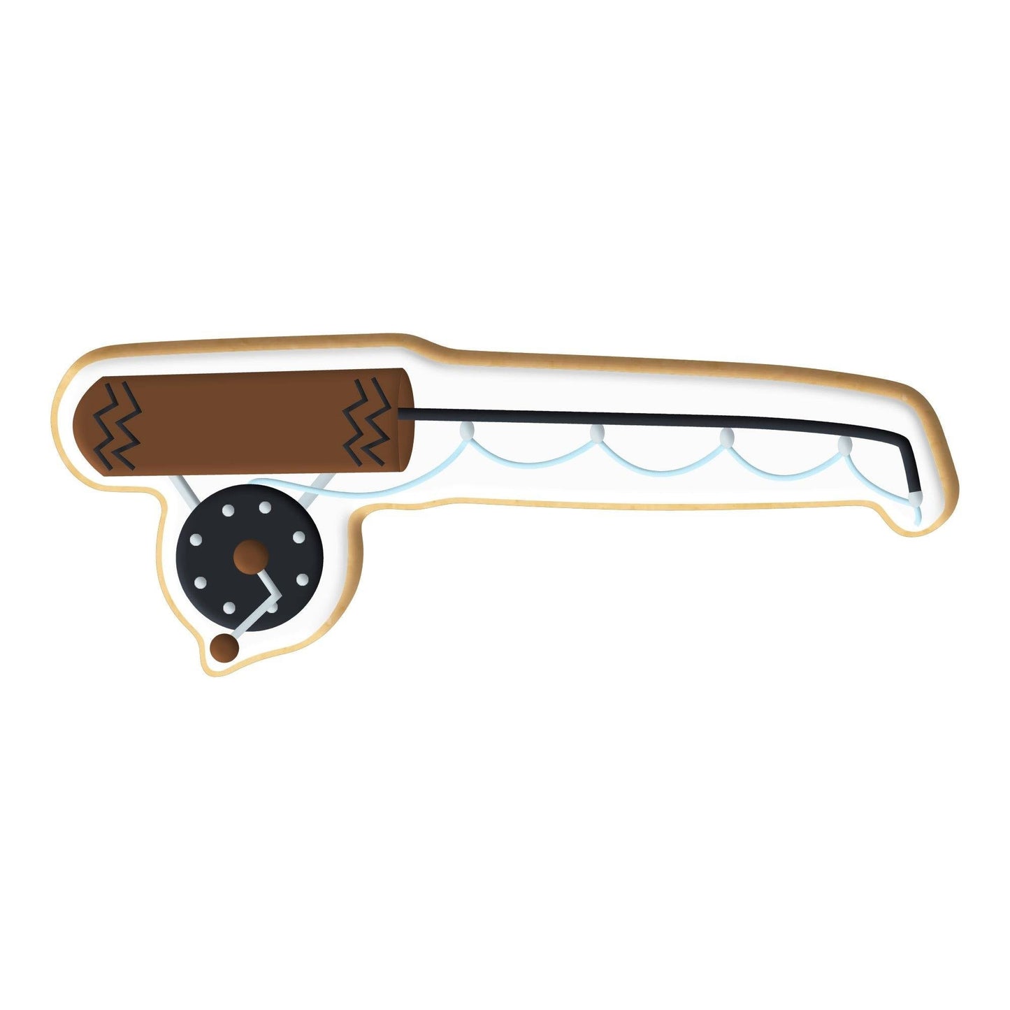 Fishing Pole Cookie Cutter, 6"