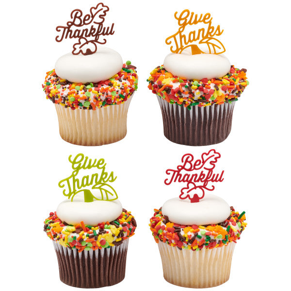 Thankful Cupcake Picks, 8 Pack
