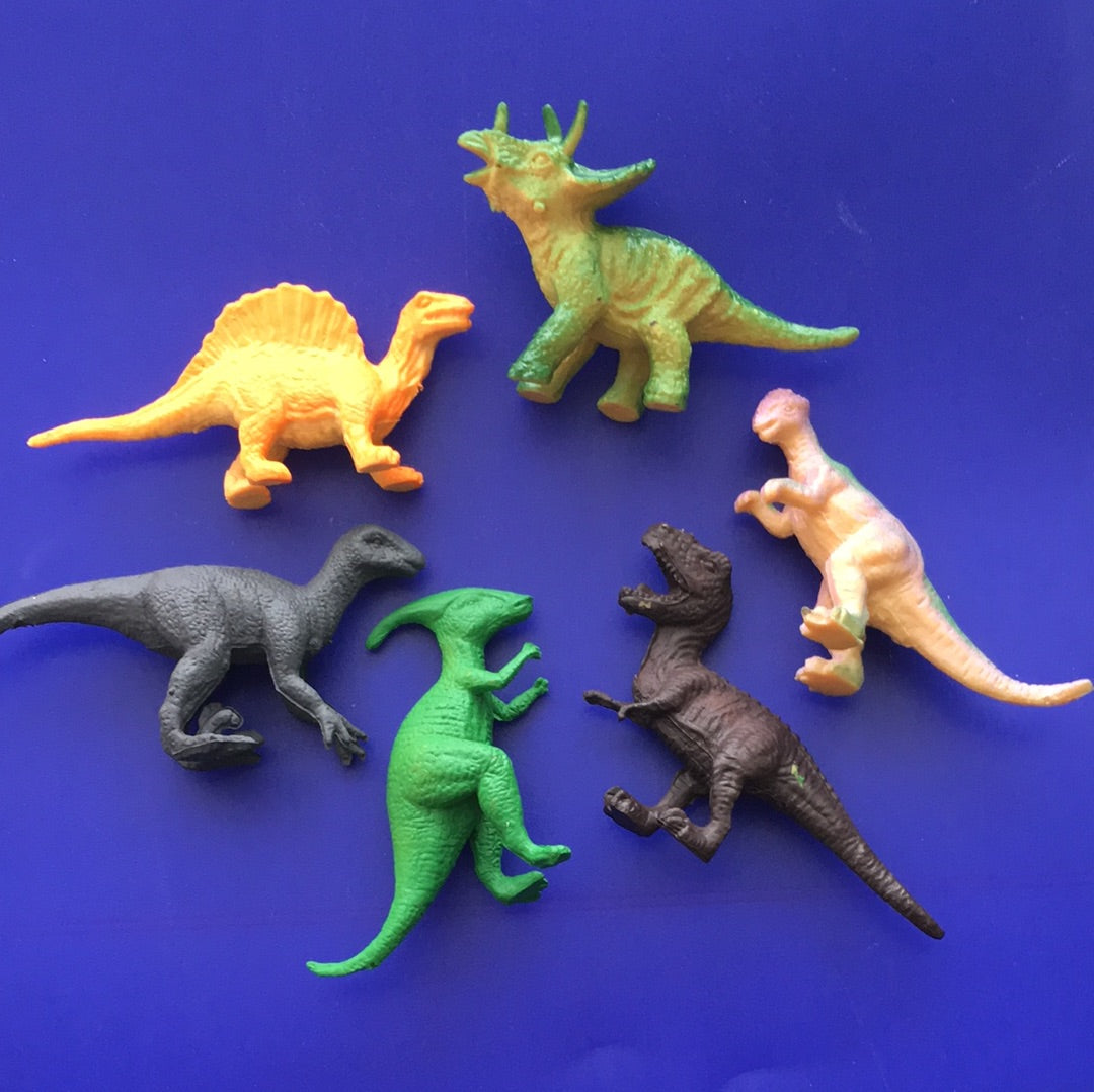Dinosaur Figures, 6 pack, Assorted