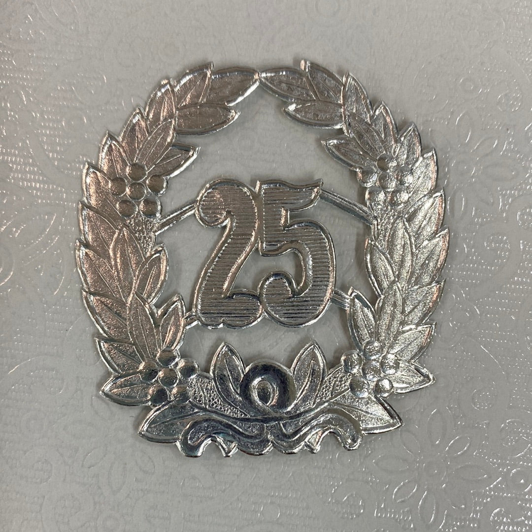 25th Wreath, Small Foil, 2 Pack