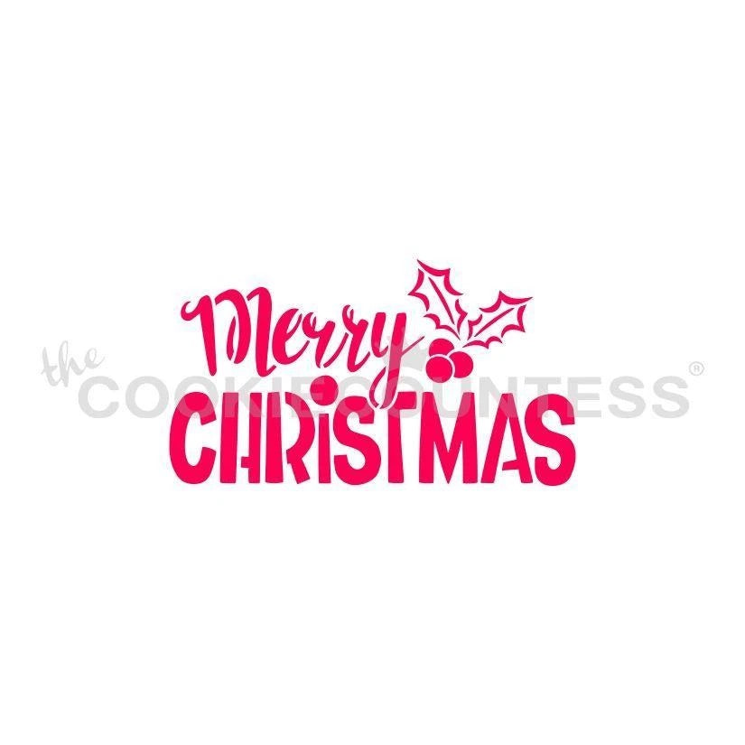 Merry Christmas Stencil