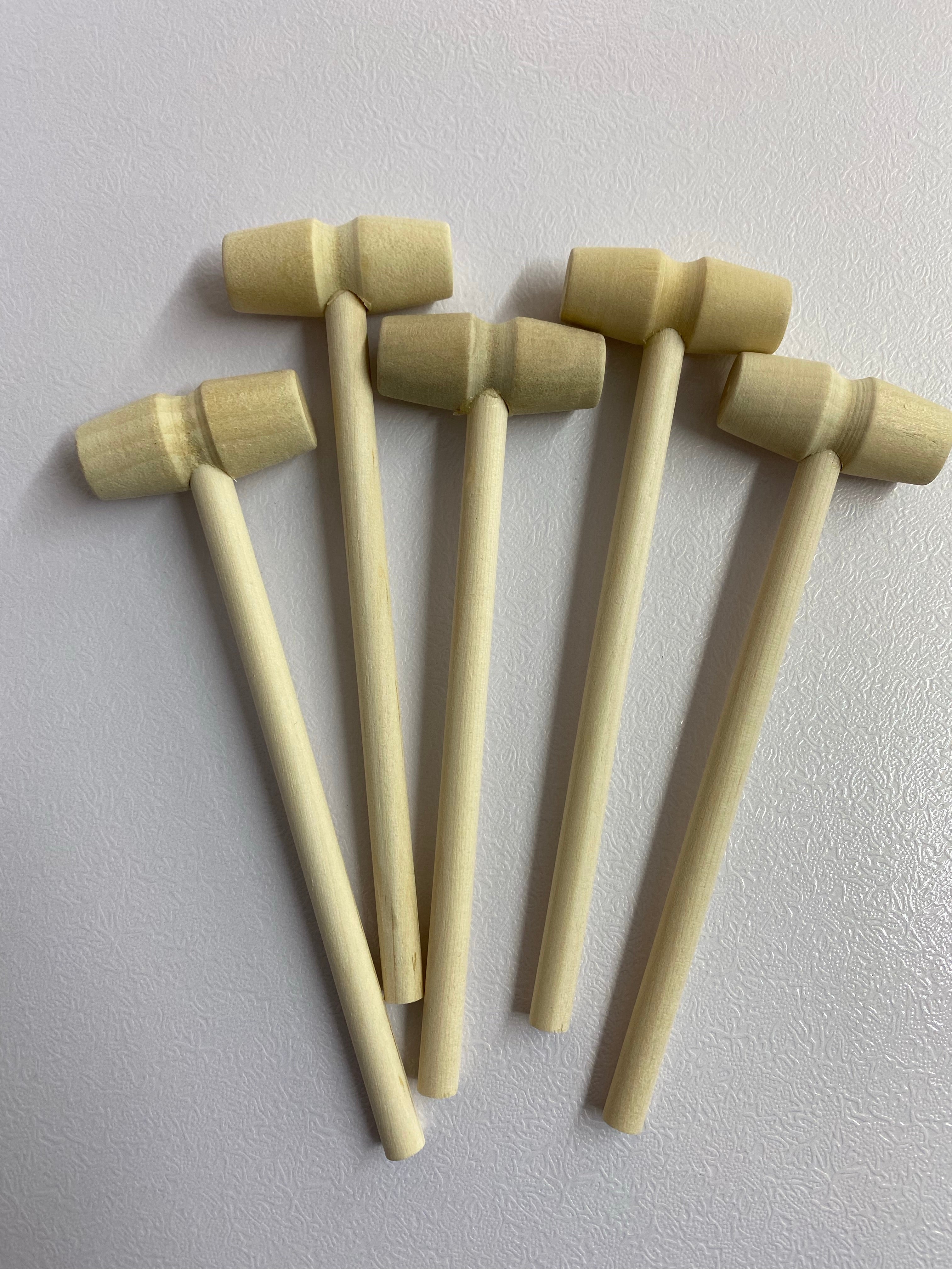 Mini Wooden Hammers 5 Pack Lorraines Cake Candy Supplies