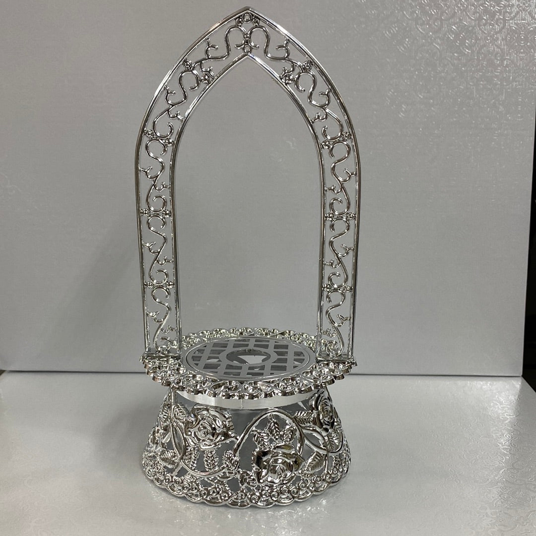 Silver Ornament Base with Arch