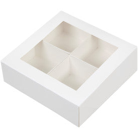 Compartment Box, White, 3 Pack