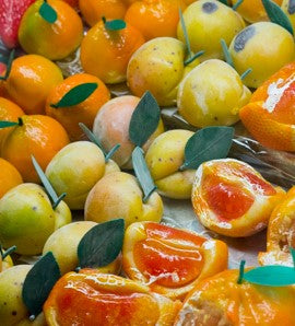 Marzipan Fruit Leaves, Apple,Peach,Cherry,Pear, 20 Pack