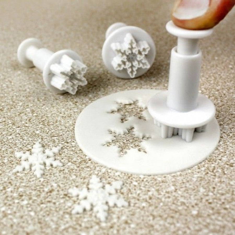 PME Mini Snowflake Plunger Cutter Set, 3 Piece