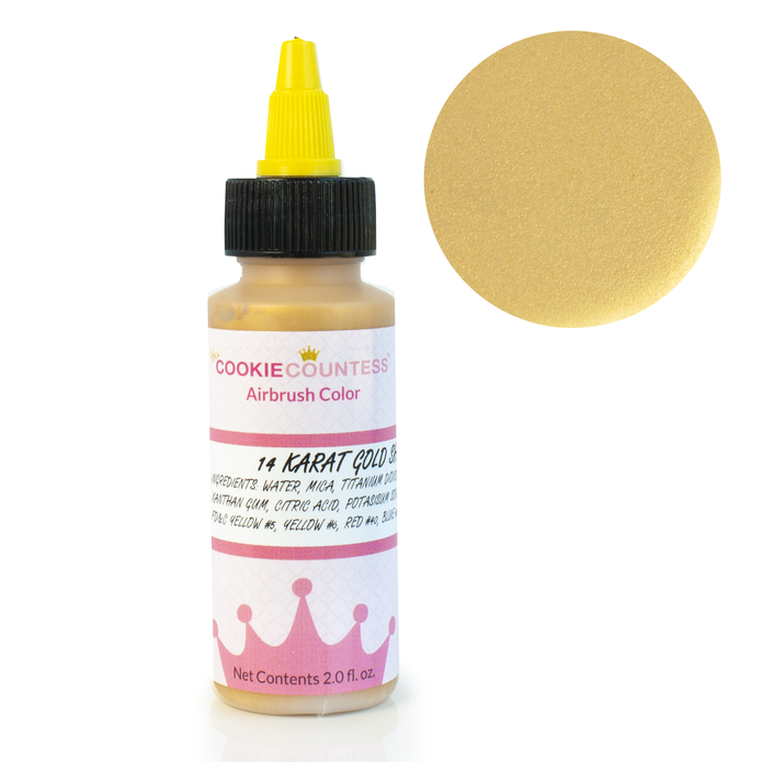 14 Karat Gold Shimmer Airbrush Color, 2oz