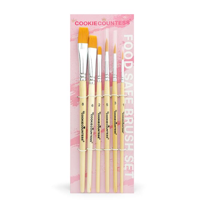 candy color paint brush set in