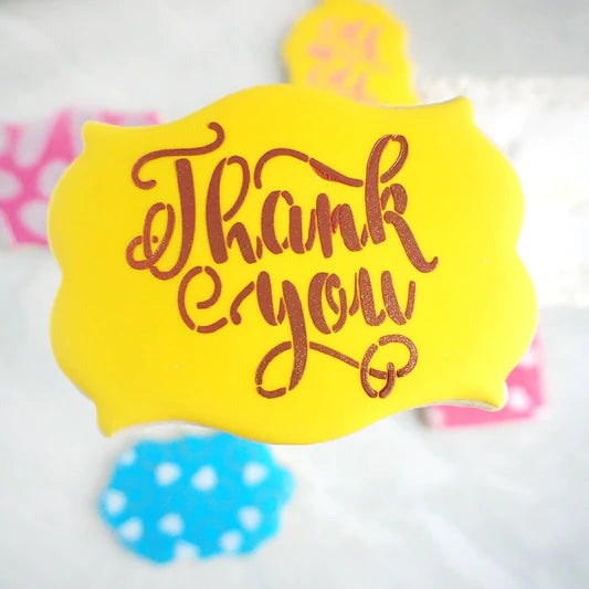 Thank You Lettering Stencil