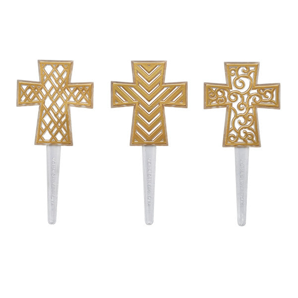 Gold Cross Picks, 12 Pack