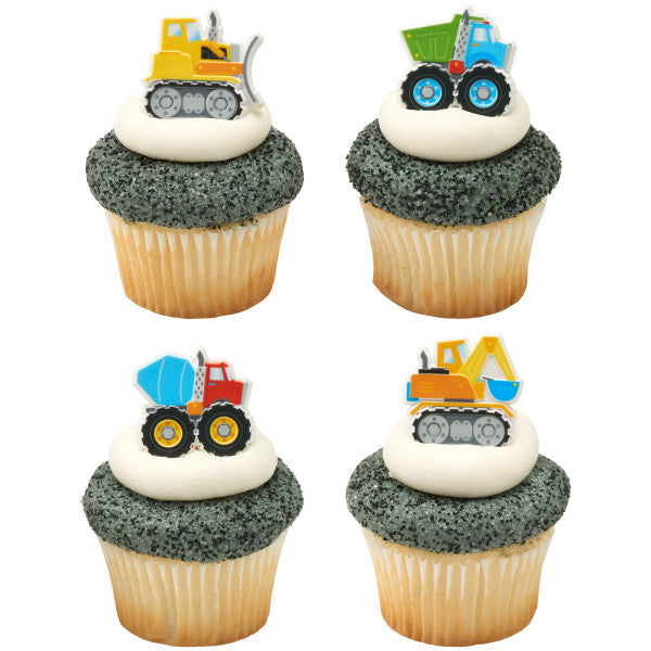 Construction Truck Rings, 8 Pack