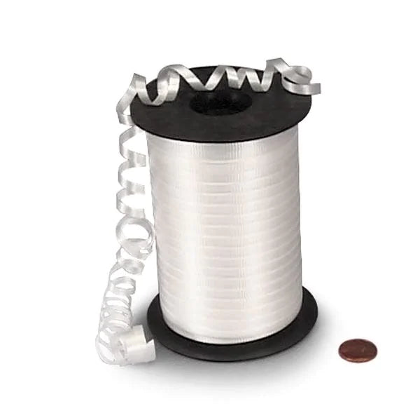 White Curling Ribbon, 500yd