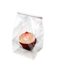 Single Cupcake Bag Clear, 10 Pack