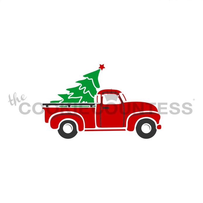 3 Piece Vintage Christmas Truck Stencil – Lorraines Cake & Candy Supplies 3-piece-vintage-christmas-truck-stencil-lorraines-cake-candy-supplies