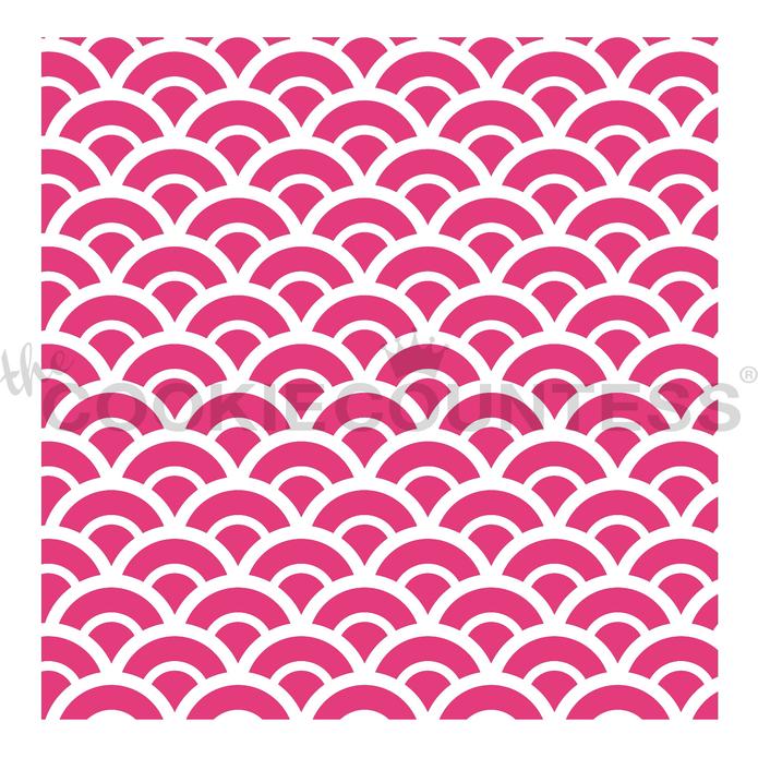 Asian Waves Pattern Stencil