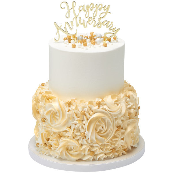 Happy Anniversary Tall Pick, Gold