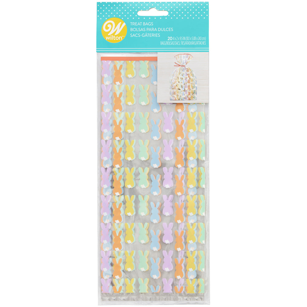 Easter Treat Bag, Colorful Bunnies, 20 pack